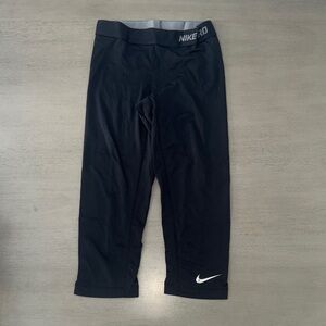 Nike Black and Gray Capris